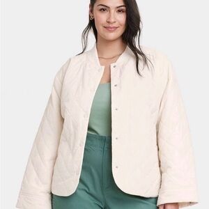 a new day Women's Off-White Quilted Puffer Jacket